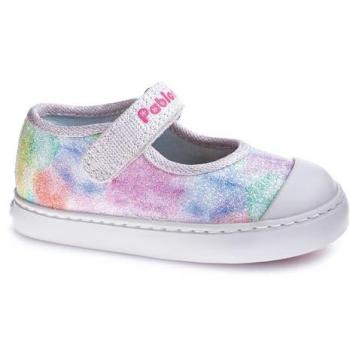 Merceditas Glitter Pablosky para Niñas - Diseño Moderno y Casual - Calzado Duradero con Forro Textil Transpirable y Suela de Goma Flexible Antideslizante