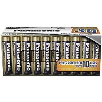 Panasonic EVERYDAY POWER Pila alcalina AAA Micro LR03, Para una energía fiable, Paquete sin plástico con 30 unidades