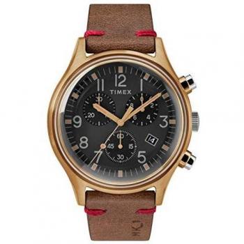 Timex Mens Chronograph Quartz Watch with Leather Strap TW2R96300