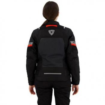 Chaqueta de Moto Textil Impermeable para Mujer Rev'it! Tornado 4 H2O Negro-Gris-Rojo
