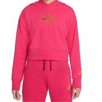 Sudadera Nike G NSW Air FT Crop Hoodie Rosa para Niñas 10-12 Años