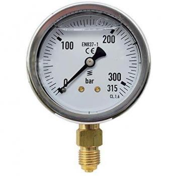 METALSUB MANOMETRO 0-315 Bar de Glicerina para compresor de Buceo