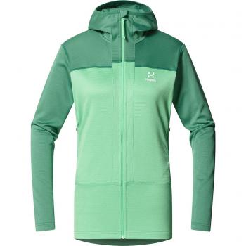 Haglofs Roc Flash Mid Hood Femenino Azul Forro Polar con Capucha