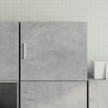 Armario de Pared Madera Ingeniería Gris Hormigón 45x42,5x40 cm, Armario de Almacenamiento Colgante Flotante