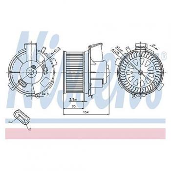 Nissens 87021 Calefacción para Automóviles