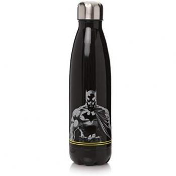 Half Moon Bay WTRBBM01 Botella de Agua metálica Batman, Juventud Unisex, Negro, 27,5 x 7,5 x 7,5 cm