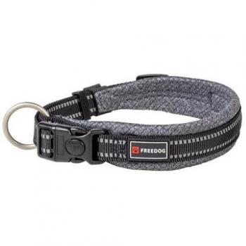 Collar Reflectante Gris Shiva para Perros - Rembourré y Ajustable 20MM X 35/60CM