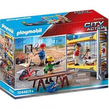 PLAYMOBIL City Action Juego de Andamios con Artesanos, Multicolor, 5+ Años