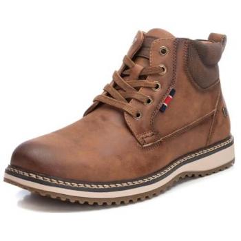 Botín de Hombre Xti con Cordones y Cremallera, Color Marrón, Talla 45