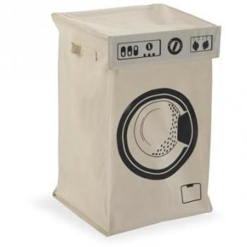 Cesto para la Ropa Sucia Versa Beige Minimalista 36 x 36 x 60 cm