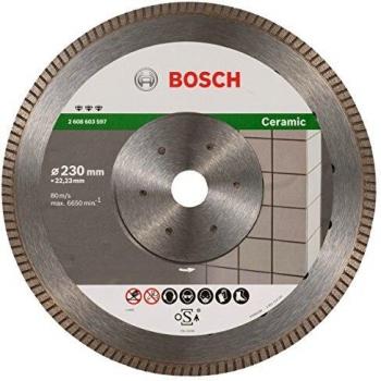 Bosch Professional - Disco de corte de diamante Best for Ceramic Extra-Clean Turbo, 230 x 22.23 x 1.8 x 7 mm