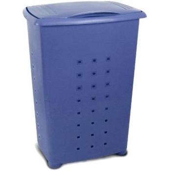 TATAY 1100600 - Millenium Cesto para Ropa Sucia con Tapa, 60 l de Capacidad, Plástico Polipropileno, Azul, 43 x 35,5 x 64 cm