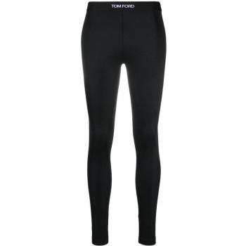 Tom Ford Women's Black Logo Technical Fabric Leggings - Size Medium