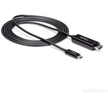 StarTech.com V934244 USB C to HDMI Cable, 2 m/6 ft, 4K at 60 Hz, Thunderbolt 3 Compatible, USB C Cable, Computer Monitor Cable, Black