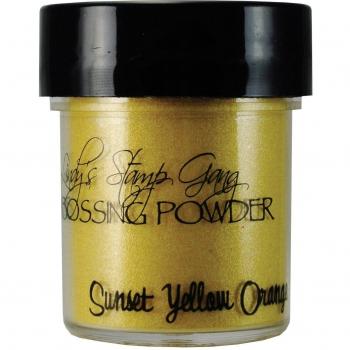 Timbro Gang 2-Tone goffratura polvere .5Oz vasetti-tramonto giallo arancio di Lindy