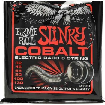 Ernie Ball Slinky Cobalt 6-String Guitar Strings Set (32-130)