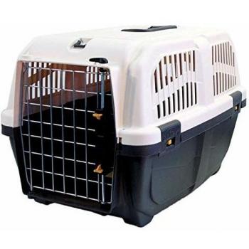 Jaula de transporte para perros y gatos Skudo Iata gris (60cm x 40cm x 39cm) Martin Sellier