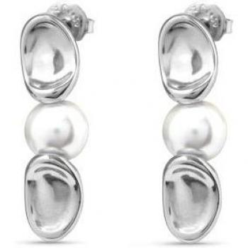 Pendientes Unode50 Legend de Joyería para Mujer - Pendientes de plata con eslabón ovalado y perla central