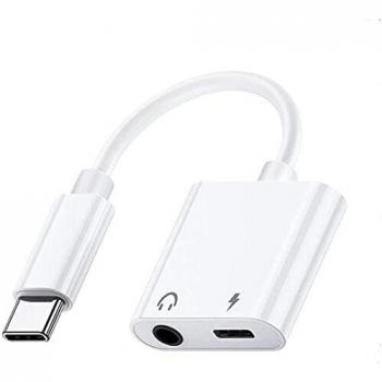 Adaptador Auriculares Tipo C，Adaptador de Audio de Auriculares USB C a 3.5 mm Tipo c Cargador Dongle Convertidor USB C para Google Pixel 4 4XL 3 3XL 2 2XL, iPad Pro Samsung Note 10 / S20 y más
