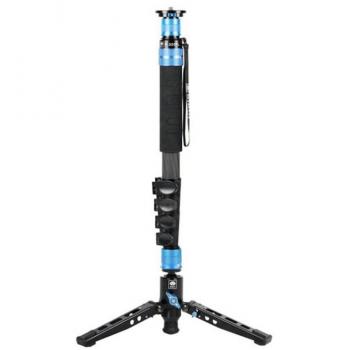 Sirui P-325FL Carbon Fiber Monopod with Feet, 5 Sections, 51-170cm Height, 10kg Load Capacity
