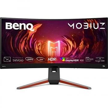 BenQ MOBIUZ EX3410R 34 Curved Ultrawide Monitor, UWQHD (3440x1440), 144Hz, 1ms MPRT