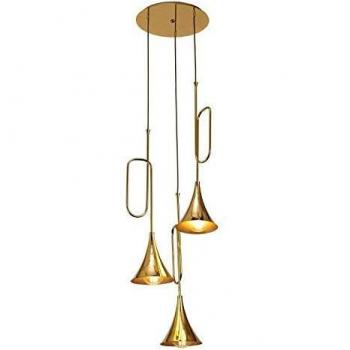 Lámpara Colgante Mantra Jazz Oro Brillo 3 Luces
