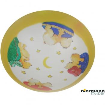 Plafón Infantil Bär Berni - Lámpara de Techo Multicolor, 2 Focos E27, Sin Bombillas, 45 x 45 x 10 cm