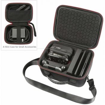 RLSOCO Funda de Transporte para Nintendo Switch, Switch Consola, Base de Conmutador, Adaptador de Alimentación, Joy-con Grip, Pro Controller y 21 Cartuchos de Juego