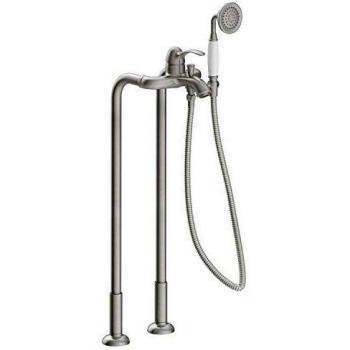 Grifo Monomando a Suelo para Bañera y Ducha Color Acero TRES CLASIC 24219402AC
