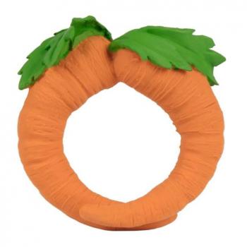 Oli&Carol Mordedor Cathy The Carrot - Mordedor de goma natural, diseño en forma de zanahoria, libre de BPA, ecológico y biodegradable, apto para bebés a partir de 0 meses, fácil de agarrar y