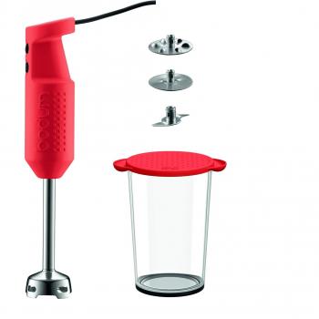 Bodum BISTRO Set - Batidora con accesorios, color rojo