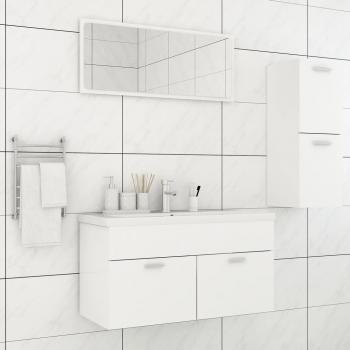 Juego de muebles de baño madera de ingeniería blanco Día y Noche