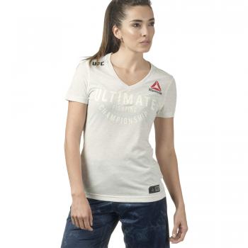 Reebok UFC FK Ultimate Jersey Camiseta, Mujer, Chalk, 2XS