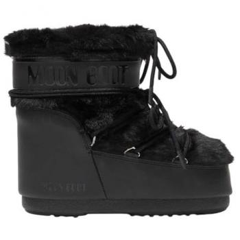 Moon Boot Icon Low Rubber Black Winter Boots Unisex Size 36-38