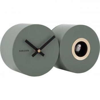 Reloj de pared Karlsson Duo Cuckoo Verde Selva (KA5789GR)