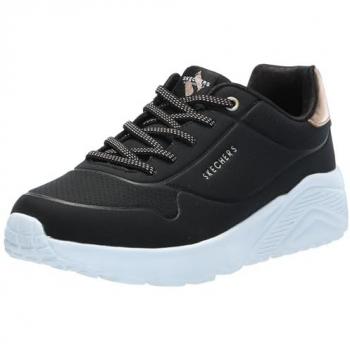 Zapatilla Skechers Uno Lite Metálica Negra Niña Talla 30