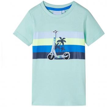 Camiseta infantil verde menta claro 92