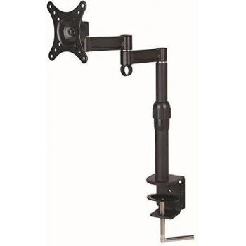 Soporte de mesa para monitor de un brazo con dispositivo de apriete pie en negro inclinable 12° girable 360° para Asus 27 VC279H-W