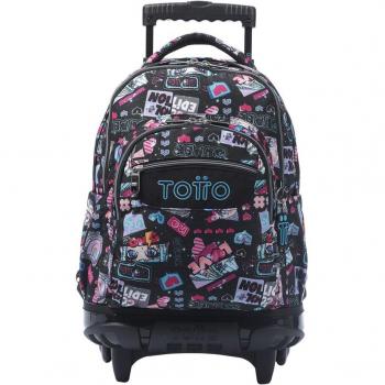 Mochila escolar con ruedas negro Misato - Renglones