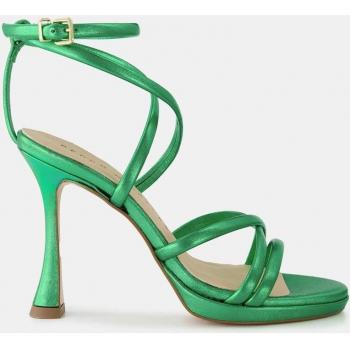 Sandalias de mujer con tiras finas cruzadas pulsera al tobillo y tacón de aguja
