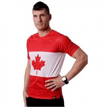 Hoopoe camiseta canada hombre manga corta running gimnasio mapleleaf talla m