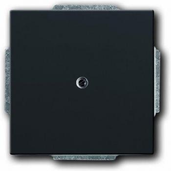 Placa de Cubierta Schwarz Matt Busch-Jaeger 1749-885 con Soporte para Salida de Cable