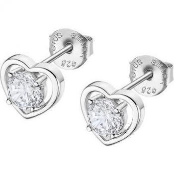 Pendientes Lotus Silver LP3092-4/1 Pure Essential de Plata con Circonita Motivo Corazón Mujer