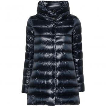 Herno Women's Amelia Midi Down Jacket, Blue, Size 40, PI0505DIC12017Z9200