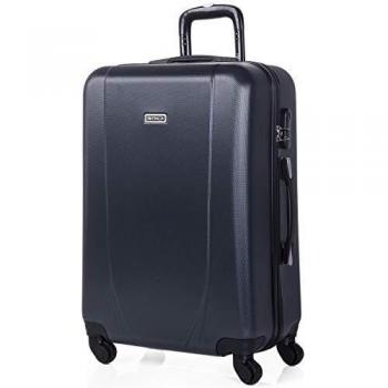 ITACA - Maleta de Viaje rígida 4 Ruedas Trolley 65 cm Mediana de abs. práctica cómoda y Ligera. Calidad Marca y Confianza. Estudiantes y Profesionales. 71160, Color Antracita