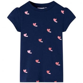 Camiseta infantil azul marino 128