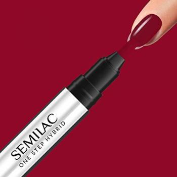 Marcador Semipermanente One Step Semilac - S575 Rojo Oscuro - 3ml Esmalte de Uñas Híbrido UV 3 en 1