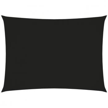 Toldo de vela rectangular de tela oxford 2,5x4 m color negro
