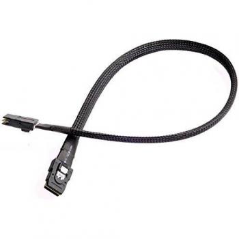 Silverstone SST-CPS02 - Cable con blindaje Grueso Interno Mini SAS SFF8088 a SFF8088 36pin, 0.5M