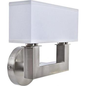 Lámpara aplique metal poliéster plateado
